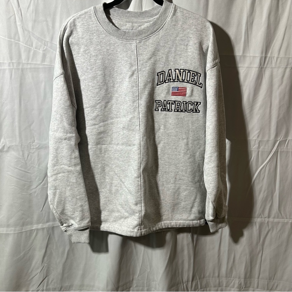 Daniel Patrick men’s heavyweight oversized Gray Sweatshirt